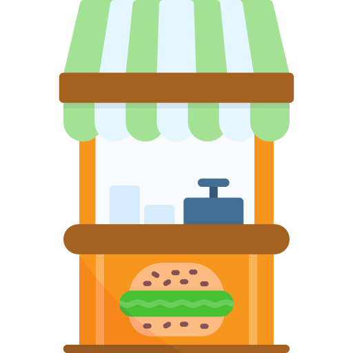 Food Stand Generic color fill icon
