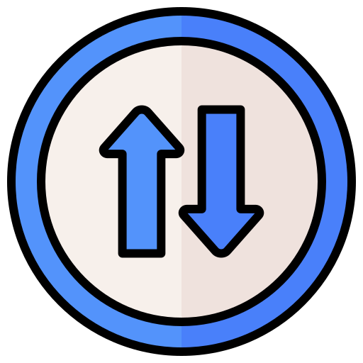 Two ways Generic color lineal-color icon