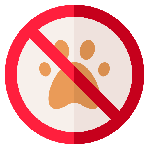 No pets allowed Generic color fill icon