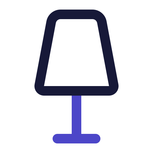 lampa stołowa Generic color outline ikona