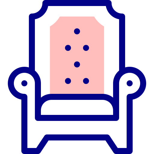 Throne Detailed Mixed Lineal color icon