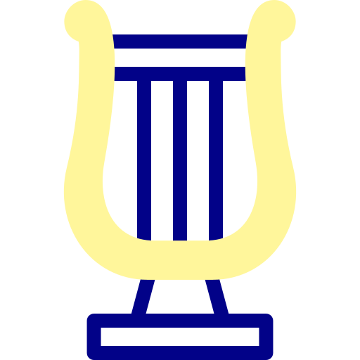 Harp Detailed Mixed Lineal color icon