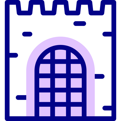ゲート Detailed Mixed Lineal color icon