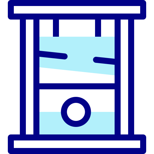 Guillotine Detailed Mixed Lineal color icon