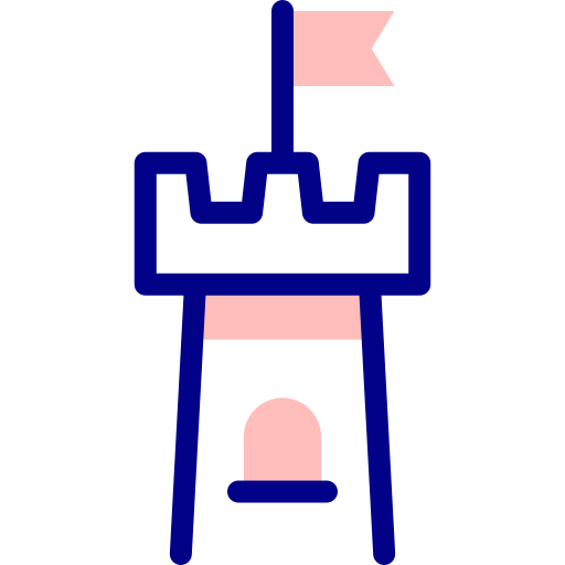 タワー Detailed Mixed Lineal color icon