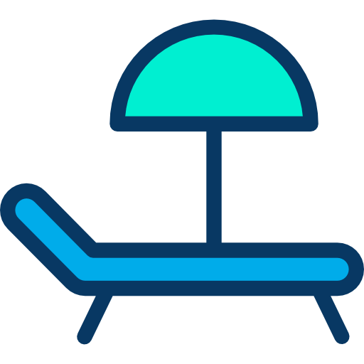 해변 의자 Kiranshastry Lineal Color icon