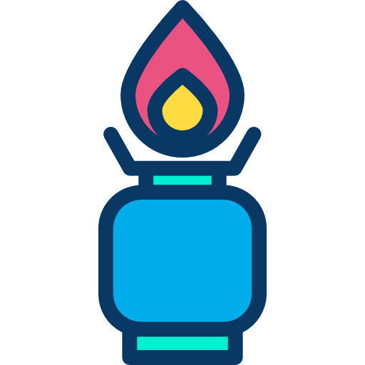 gas de camping Kiranshastry Lineal Color icono