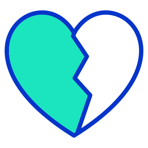 gebroken hart Generic color lineal-color icoon
