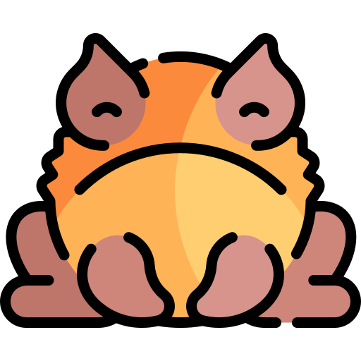 Toad Kawaii Lineal color icon