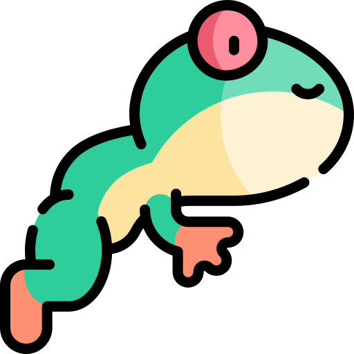 Лягушка Kawaii Lineal color иконка