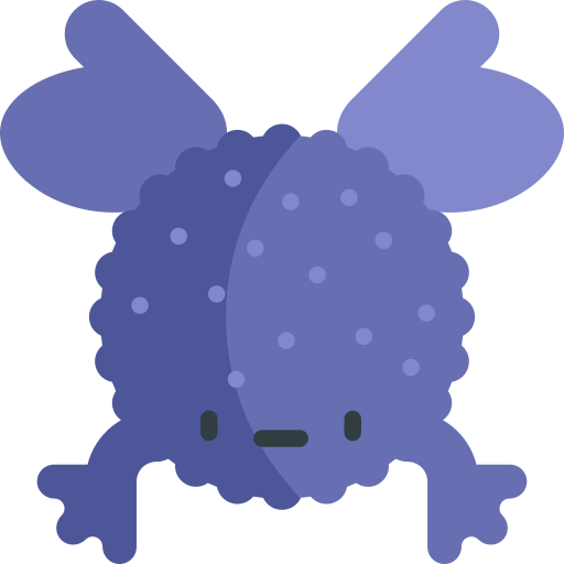 czarna żaba deszczowa Kawaii Flat ikona