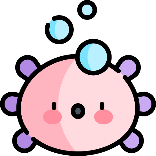 Axolotl Kawaii Lineal color icono