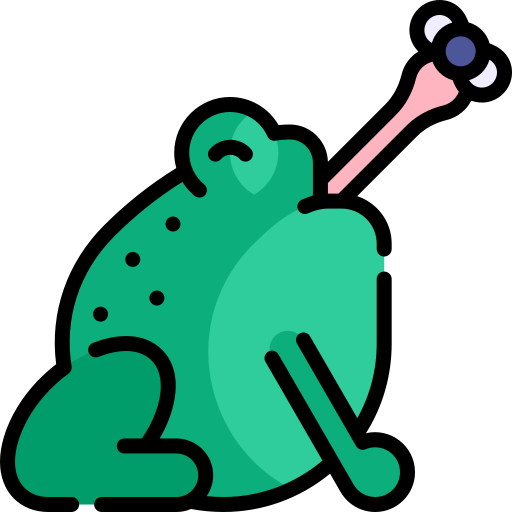 lengua Kawaii Lineal color icono