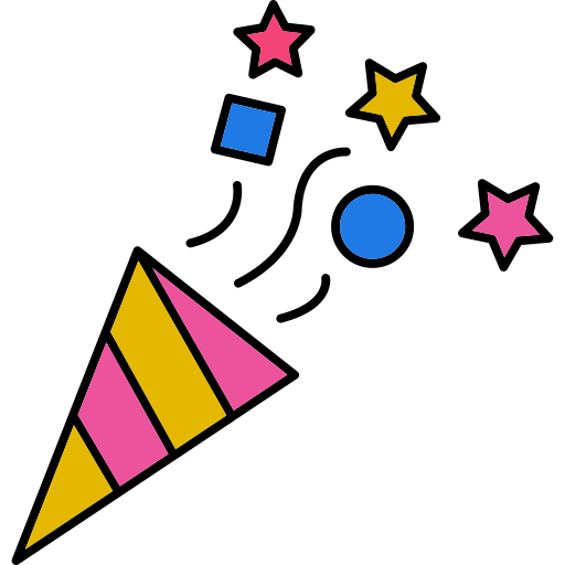 Confetti Generic color lineal-color icon