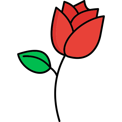 Rose flower Generic color lineal-color icon