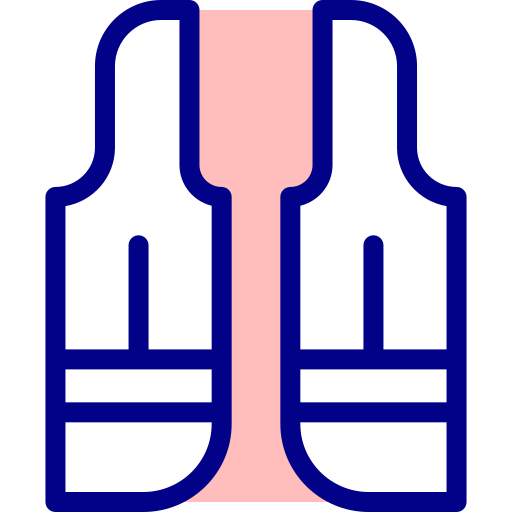 kamizelka Detailed Mixed Lineal color ikona