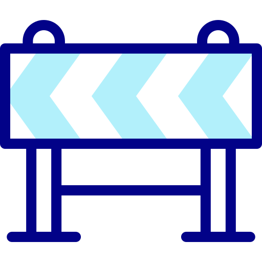 Roadblock Detailed Mixed Lineal color icon