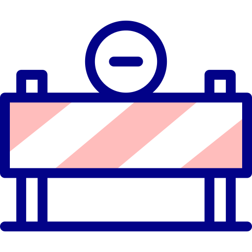 Roadblock Detailed Mixed Lineal color icon