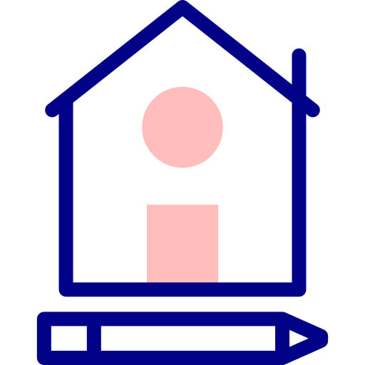 haus Detailed Mixed Lineal color icon