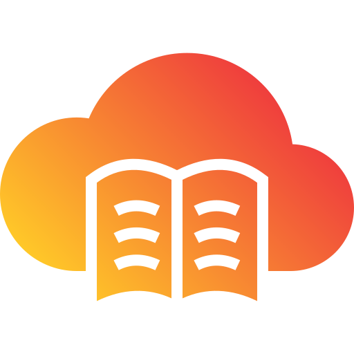 Cloud library Generic gradient fill icon