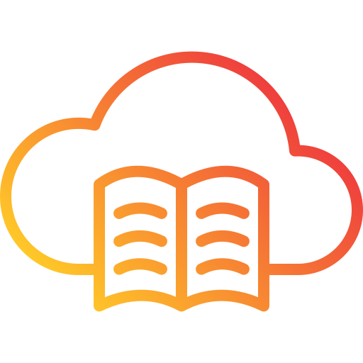 cloud-bibliothek Generic gradient outline icon