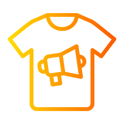 camiseta de manga corta Generic gradient outline icono