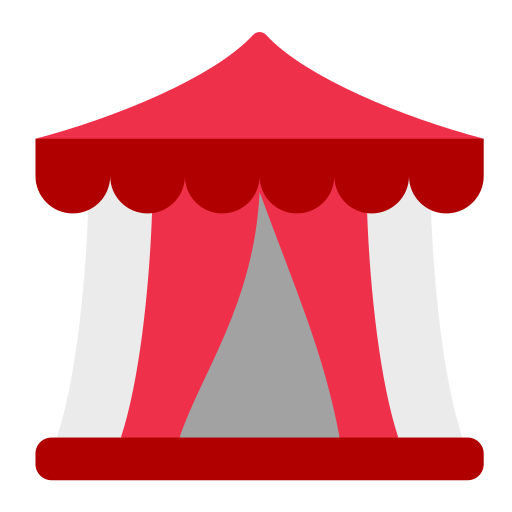 tenda da circo Generic color fill icona