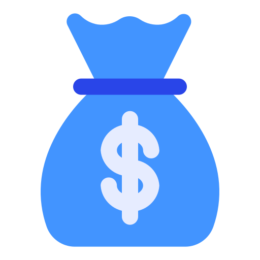 torba z pieniędzmi Generic color fill ikona