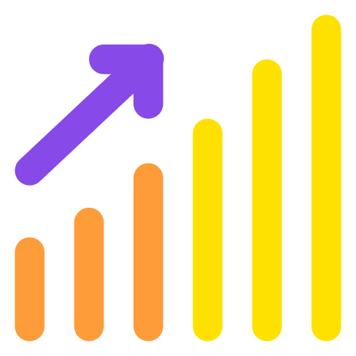 grafico di crescita Generic color fill icona