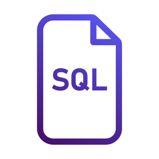 Sql Generic gradient outline icon