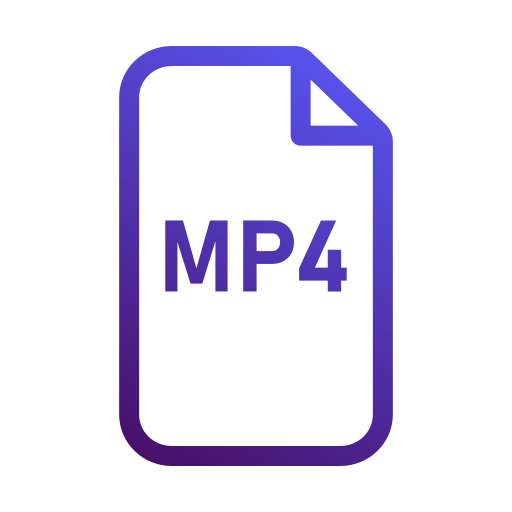 mp4 Generic gradient outline Icône