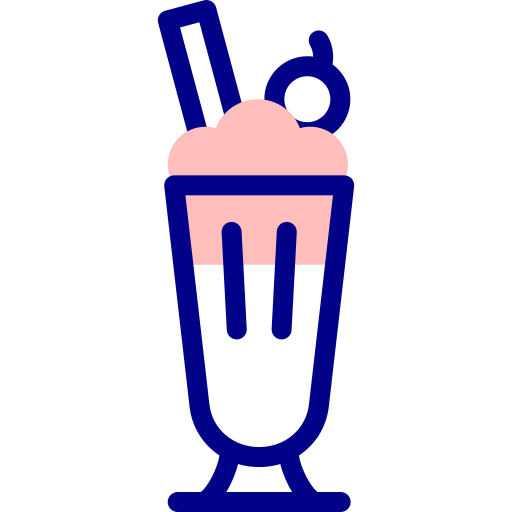 milkshake Detailed Mixed Lineal color icoon