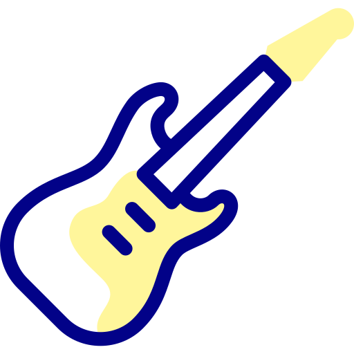 guitarra elétrica Detailed Mixed Lineal color Ícone