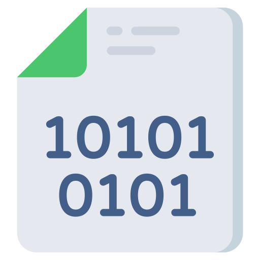 Binary data Generic color fill icon