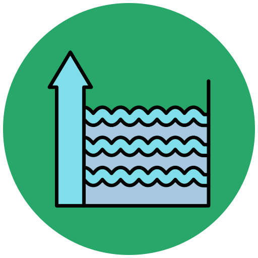 Sea level Generic color lineal-color icon