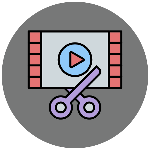 Film editing Generic color lineal-color icon