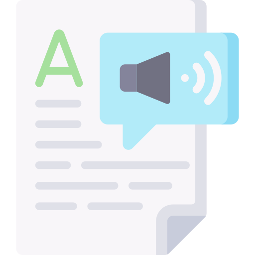 Text to speech Special Flat icon