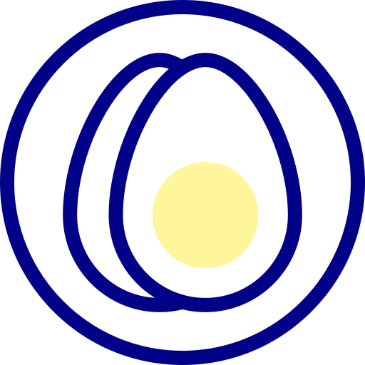 달걀 Detailed Mixed Lineal color icon