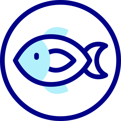pescado Detailed Mixed Lineal color icono