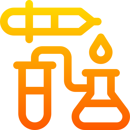 reacción química Basic Gradient Lineal color icono