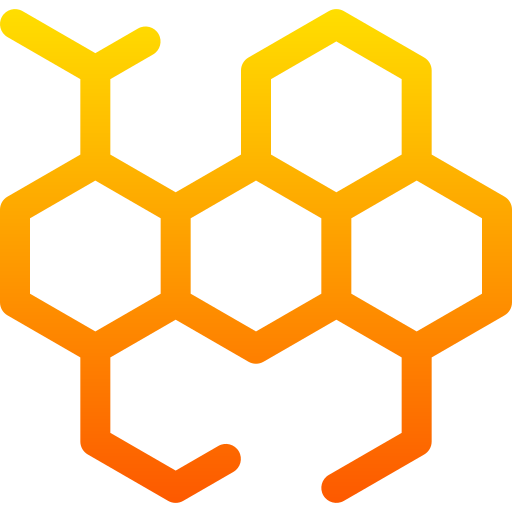 Molecules Basic Gradient Lineal color icon