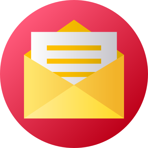 e-mail Flat Circular Gradient icoon