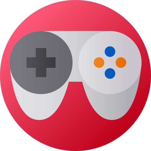gamepad Flat Circular Gradient icoon