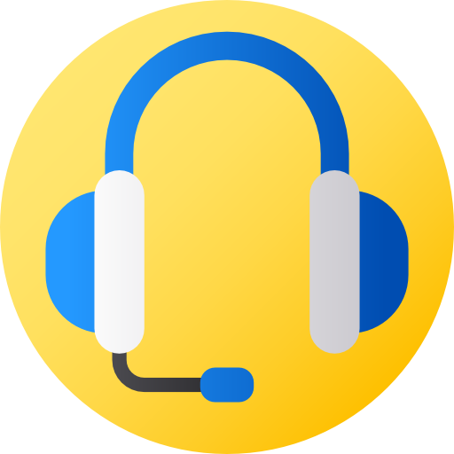 słuchawki Flat Circular Gradient ikona