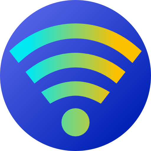 wi-fi Flat Circular Gradient ikona