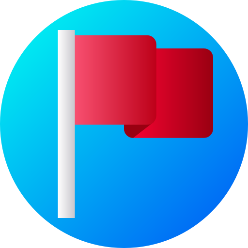 vlag Flat Circular Gradient icoon