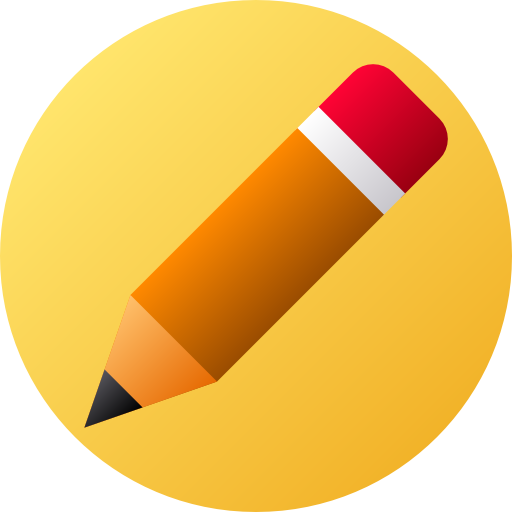 Pencil Flat Circular Gradient icon