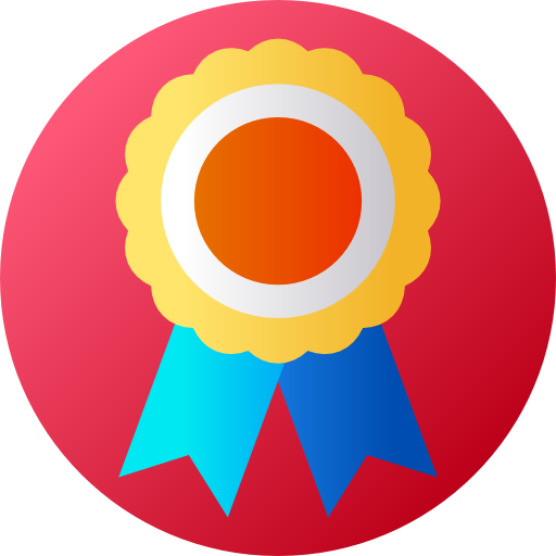 Медаль Flat Circular Gradient иконка