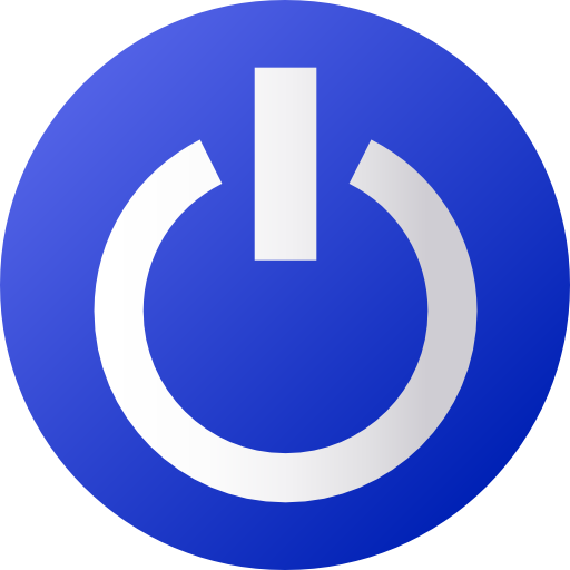 netzschalter Flat Circular Gradient icon