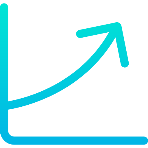 折れ線グラフ Kiranshastry Gradient icon